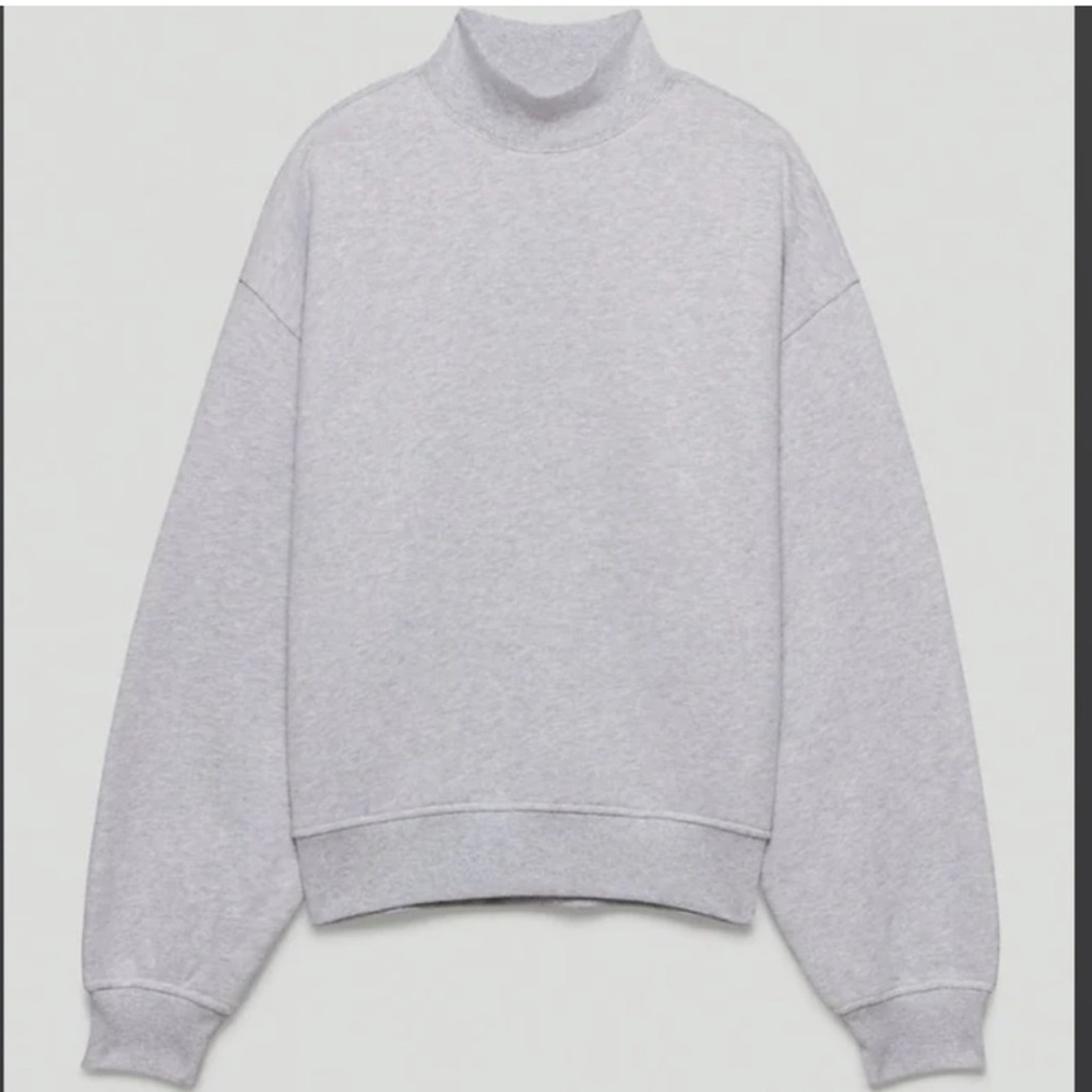 Aritzia turtle neck grey sweatshirt NWT